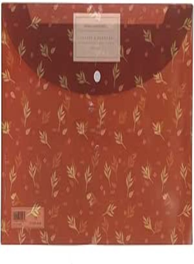 3A FC-4-18 Plastic Paper Folder 18 Micron 26 * 35 cm With Clips 1 Piece - Brown